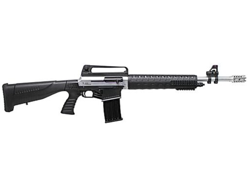 Iver Johnson Stryker AR Style 12 Gauge Semi Automatic Shotgun 20 Barrel Nickel And Black 5