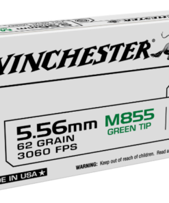 Winchester USA Ammunition 5.56x45mm NATO 62 Grain M855 SS109 Penetrator Full Metal Jacket