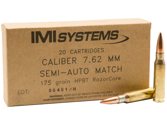 MI Ammunition 7.62x51mm NATO 175 Grain M118LR Razor Core (Sierra ...