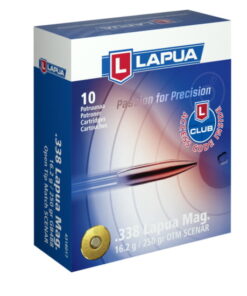 LAPUA SCENAR .338 LAPUA MAGNUM 250 GRAIN SCENAR OPEN TIP MATCH BRASS CASED 100 ROUNDS