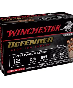 Winchester Defender 12 Gauge 00 Buck Shotshells - 10 Rounds