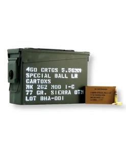 5.56x45mm – 77 gr OTM – Black Hills (MP460556N9 – MK262 Mod 1-C) in Ammo Can – 460 Rounds
